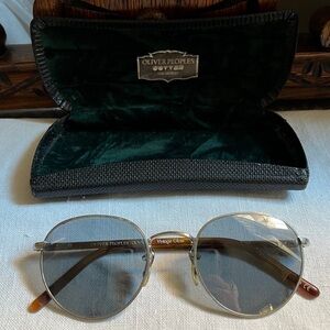 🥀 RARE Handmade Oliver Peoples Sunglasses with Blue / Grey Vintage Glass 🥀